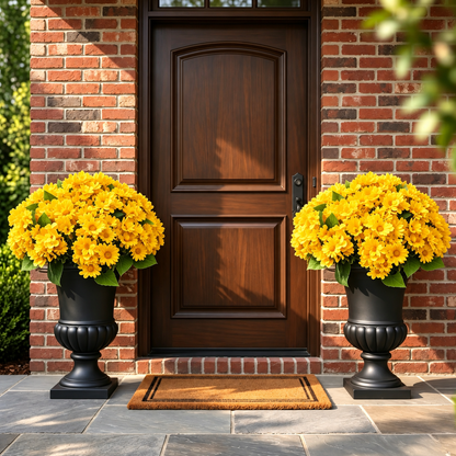 💥Last Day 70% OFF🌼- Artificial Outdoor Sunset Mums Flowers - UV resistant, Waterproof, Windproof